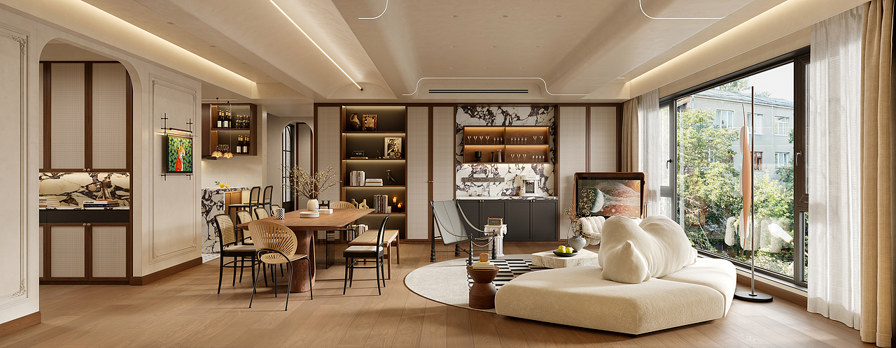 诧寂风客餐厅（图ZMzU2MjA0NjE2） - 家装设计 - 站酷设计师痞老蟹原创素材 - 站酷ZCOOL