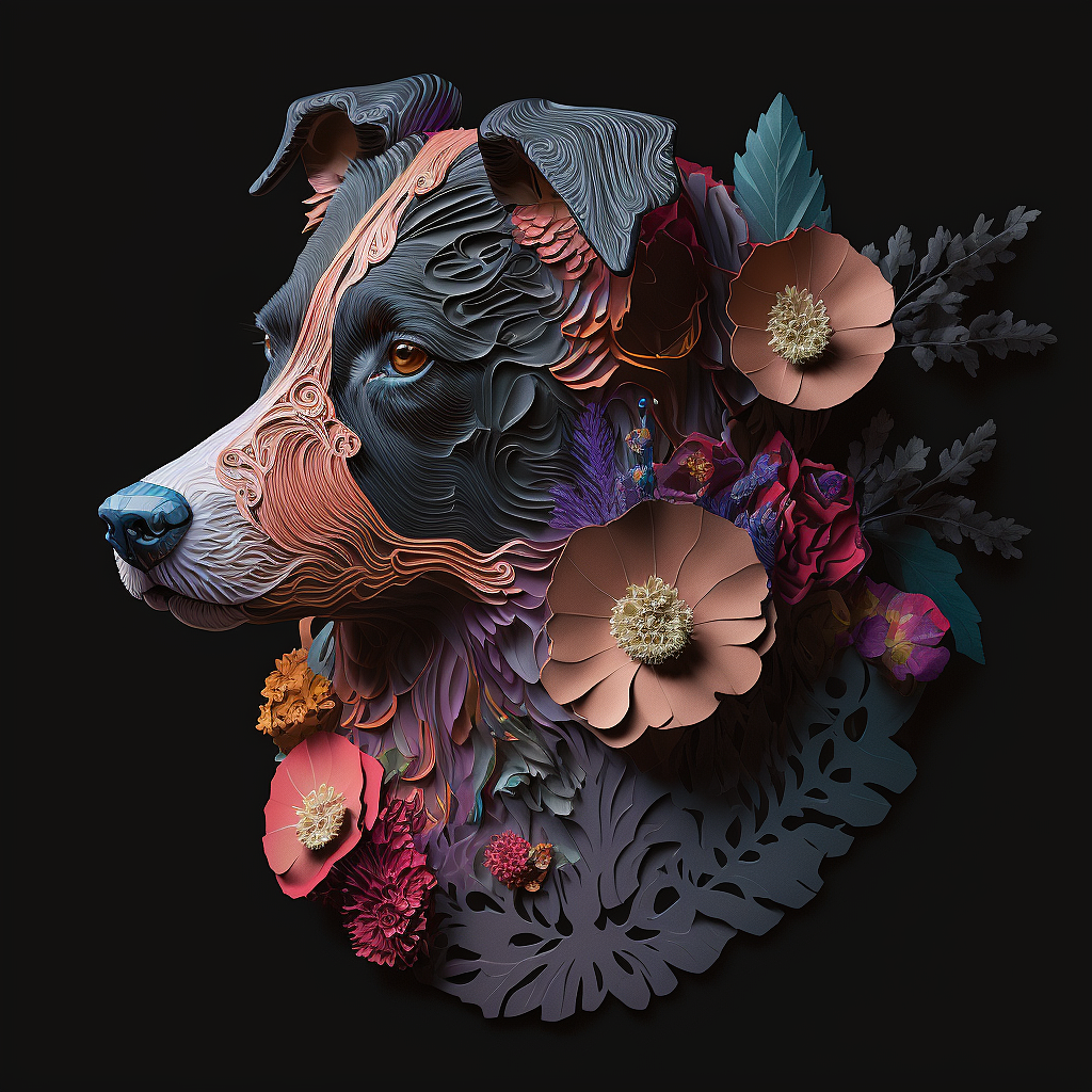 剪纸风格的生肖~第四窝！（图ZMzI0MDc3MDc2） - AI作品 - 站酷设计师虾画原创素材 - 站酷ZCOOL