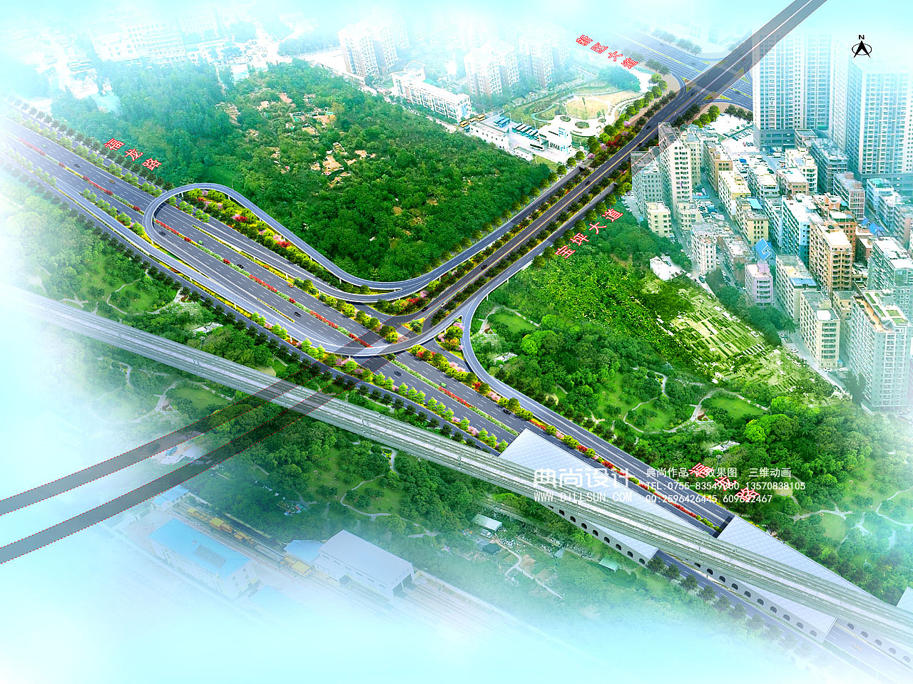 道路景观效果图3