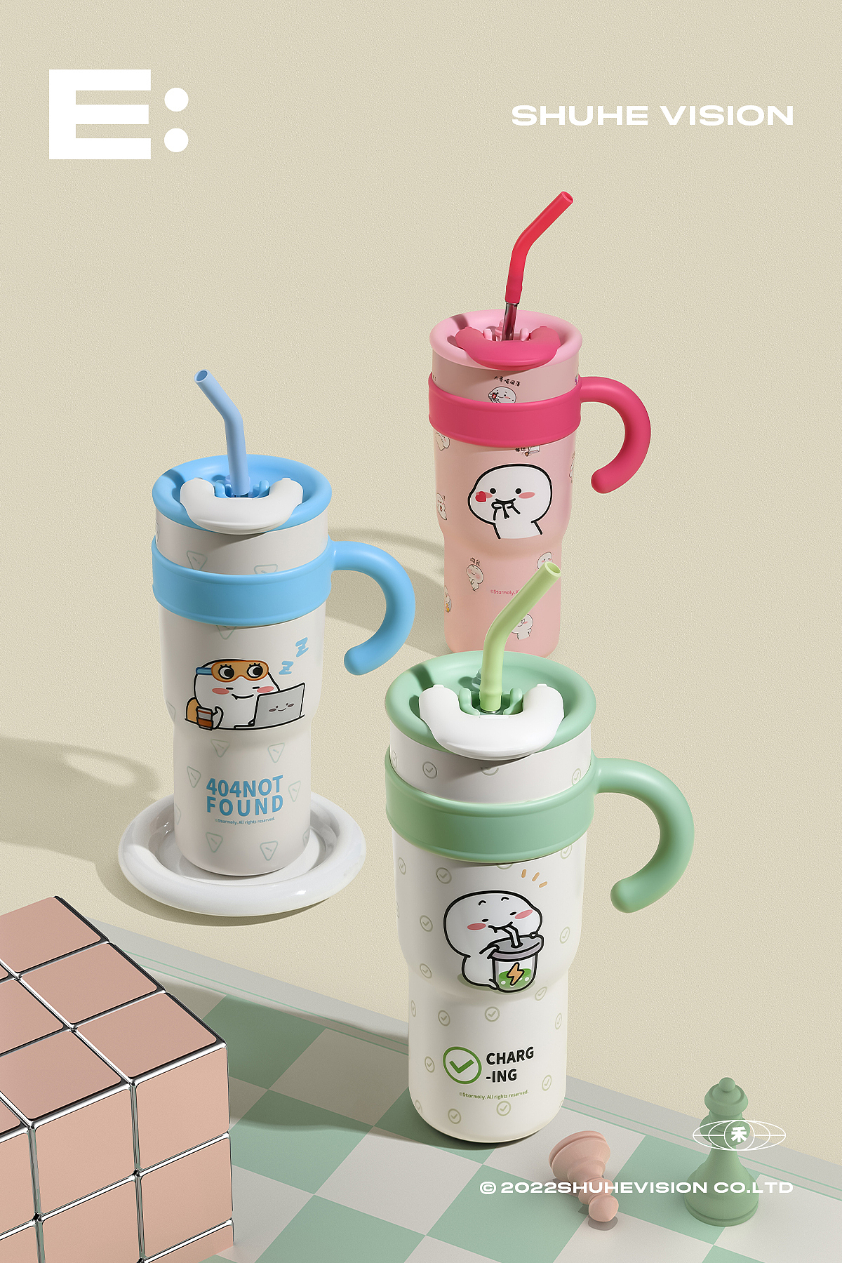 可爱手柄直饮吸管杯保温杯拍摄丨述禾集（图ZMzYxMDIyNzk2） - 产品摄影 - 站酷设计师述禾集原创素材 - 站酷ZCOOL