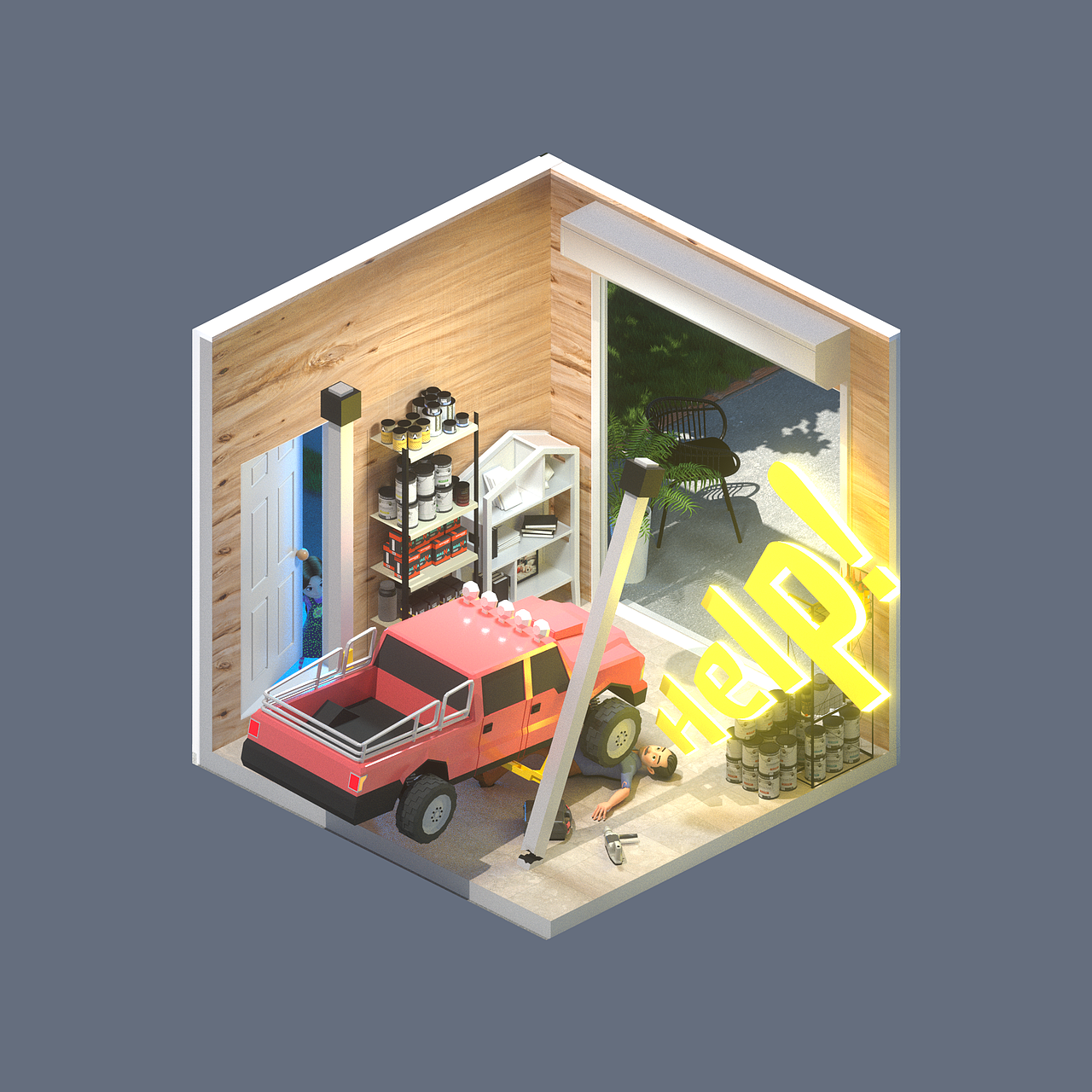 三维蜂巢行动-小房子help（图ZMzE3MzU4MzI4） - 场景 - 站酷设计师拟哒耶原创素材 - 站酷ZCOOL