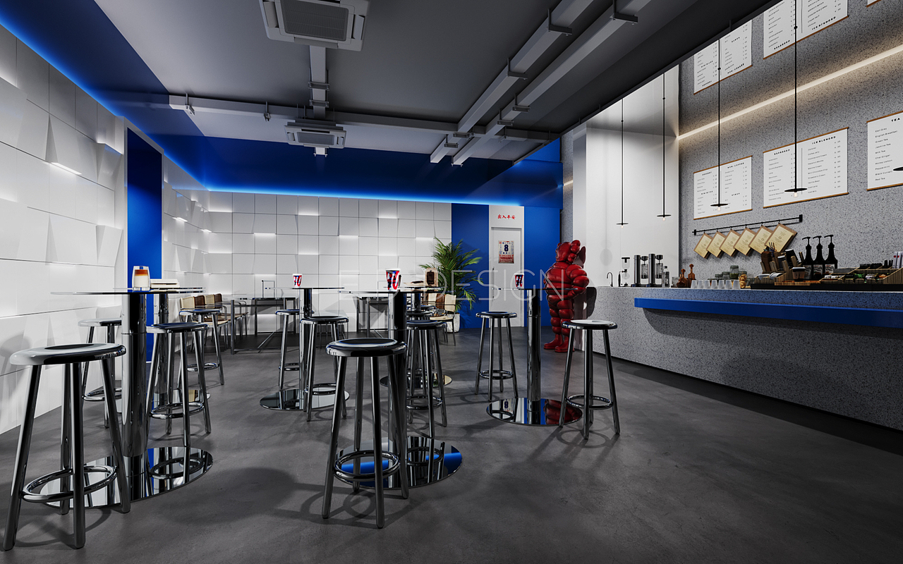 克莱因蓝咖啡馆案例（图ZMzI0MDAzMDEy） - 建筑/空间 - 站酷设计师一撇一捺一点原创素材 - 站酷ZCOOL
