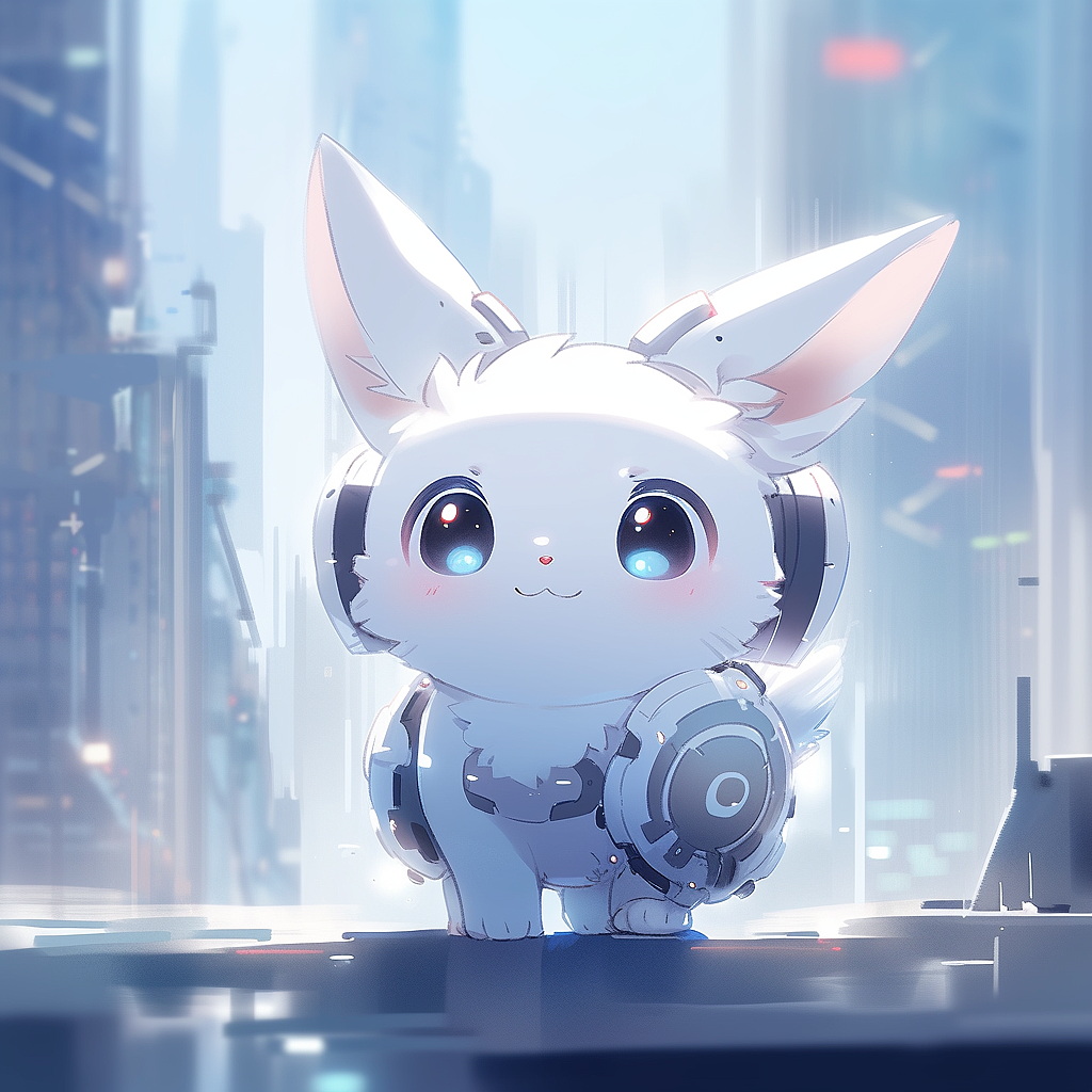 高科技奢华金色系兔子