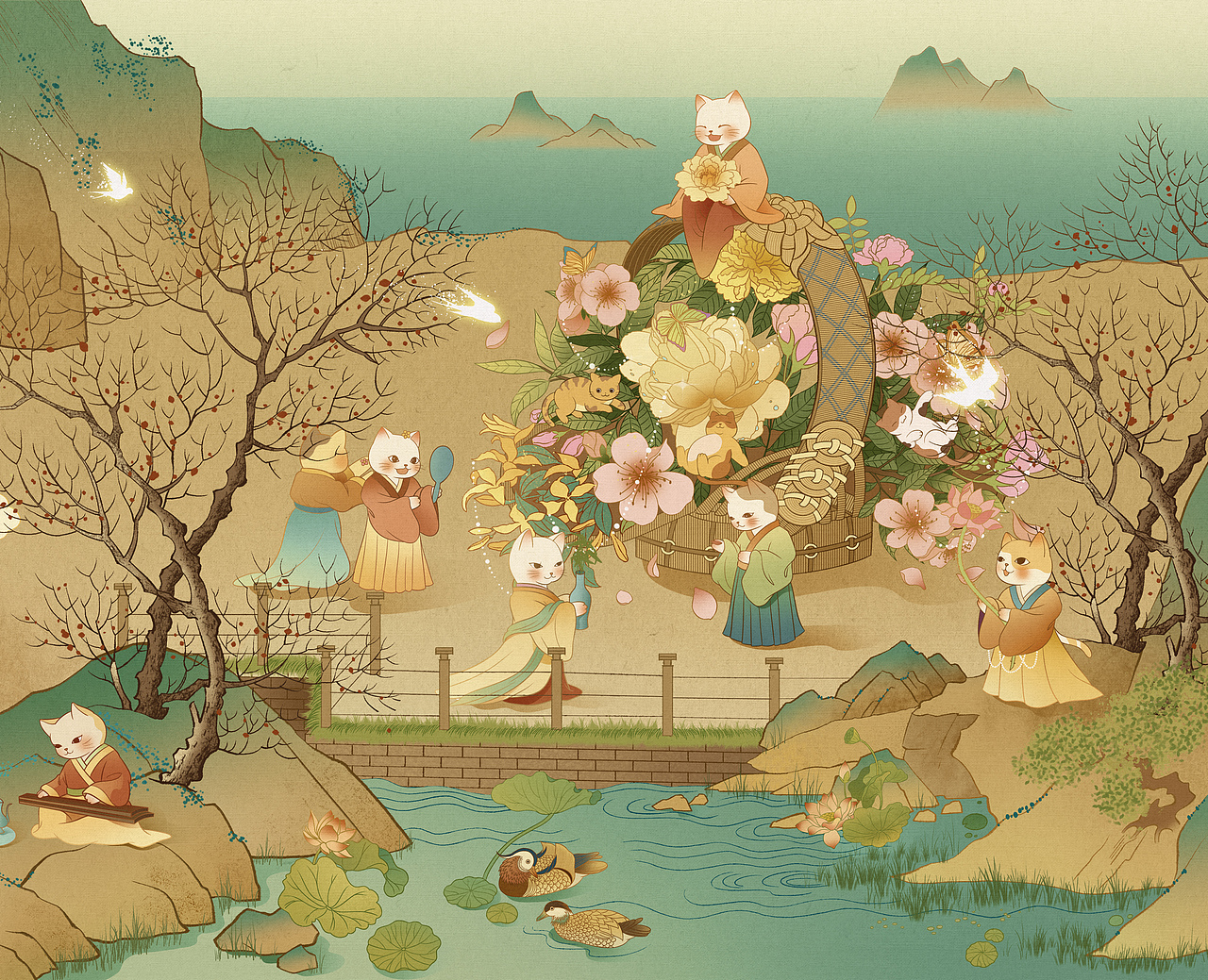 杭州宋韵文创/海报设计——《临安梦华》（图ZMzM0Mjc1MzMy） - 商业插画 - 站酷设计师Akira不加糖原创素材 - 站酷ZCOOL