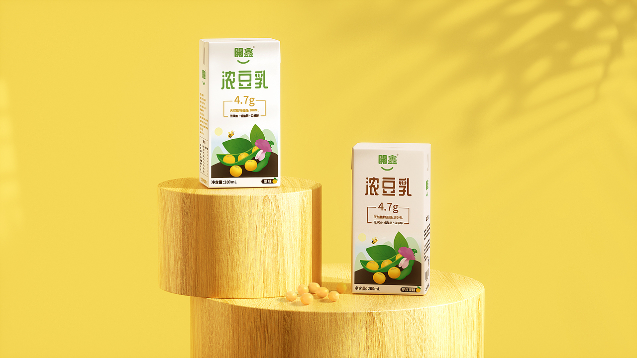 開鑫濃豆乳 綠色 健康 天然× 站酷（圖ZMzUwOTQ3NTAw） - 包裝 - 站酷設(shè)計(jì)師秋天_Q原創(chuàng)素材 - 站酷ZCOOL