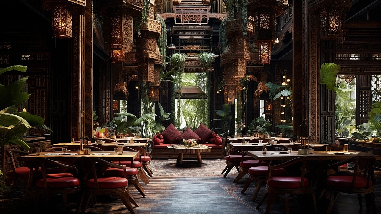 厦门 店面装修室内空间餐厅设计 泰国菜泰式餐饮