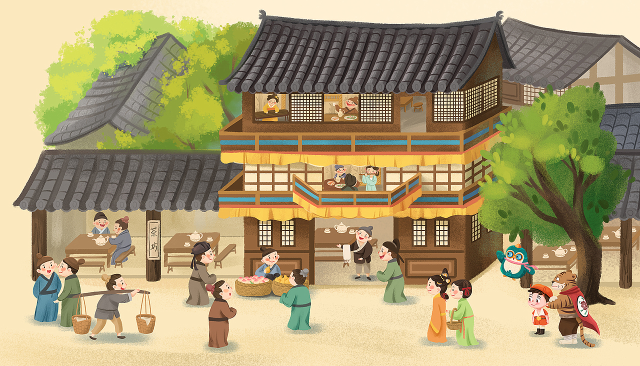 古代绘本-儿童插画