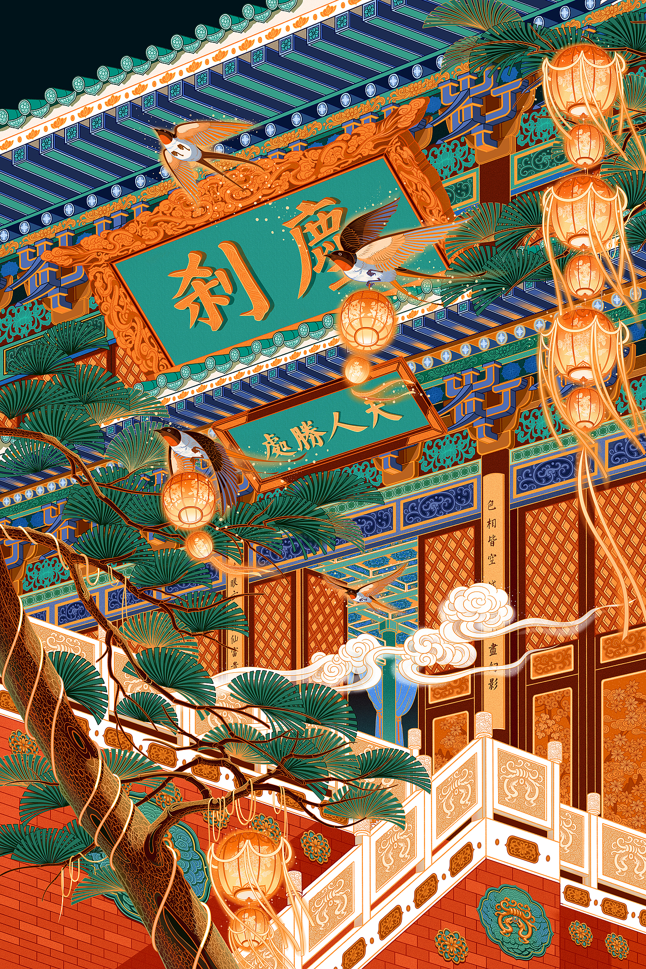 《画壁》组画系列（图ZMzYwNjA1MDcy） - 商业插画 - 站酷设计师唐众汤忠原创素材 - 站酷ZCOOL