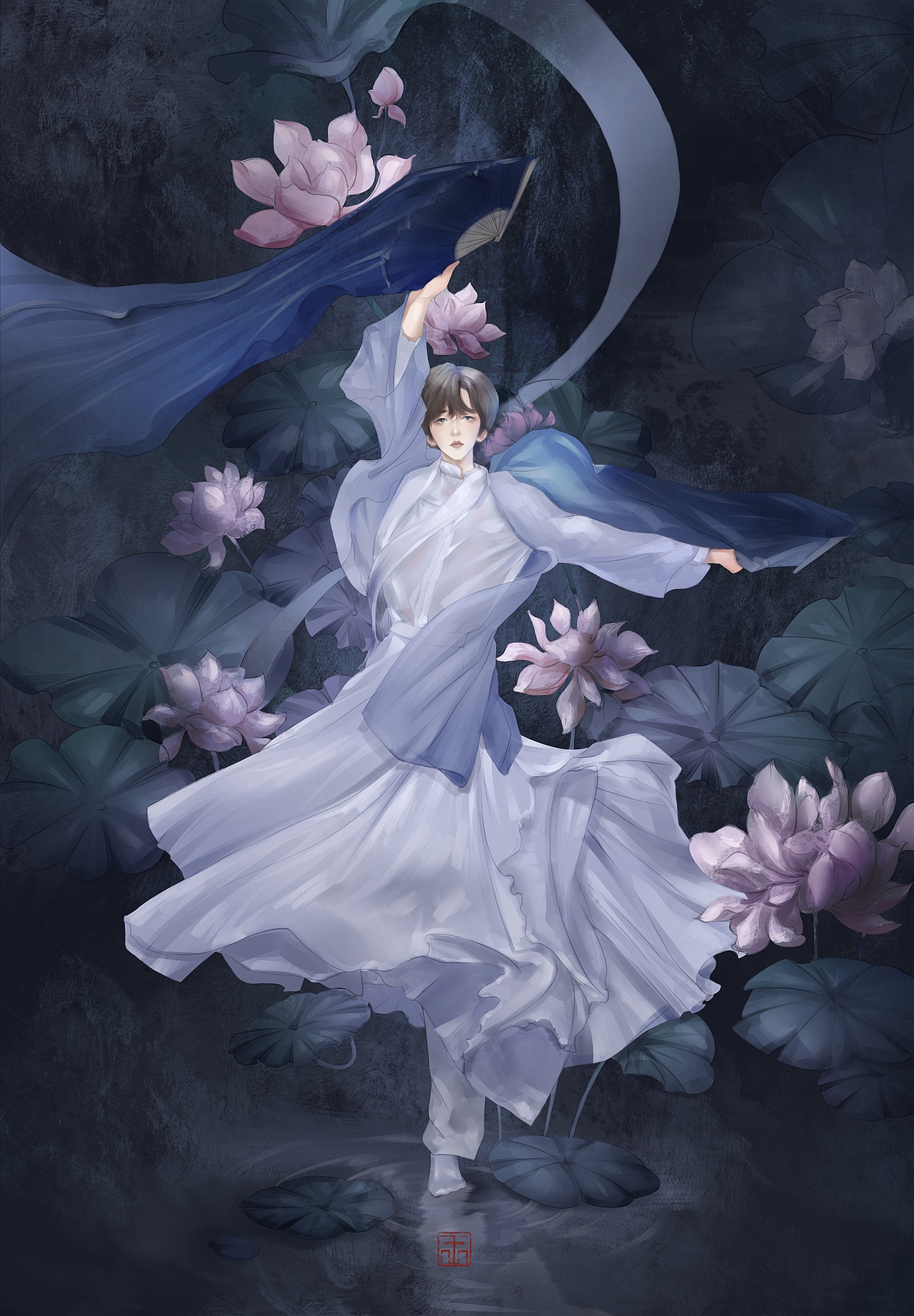 国风人物插画练习（图ZMzUzNzU4NDQ0） - 艺术插画 - 站酷设计师WangYan164原创素材 - 站酷ZCOOL