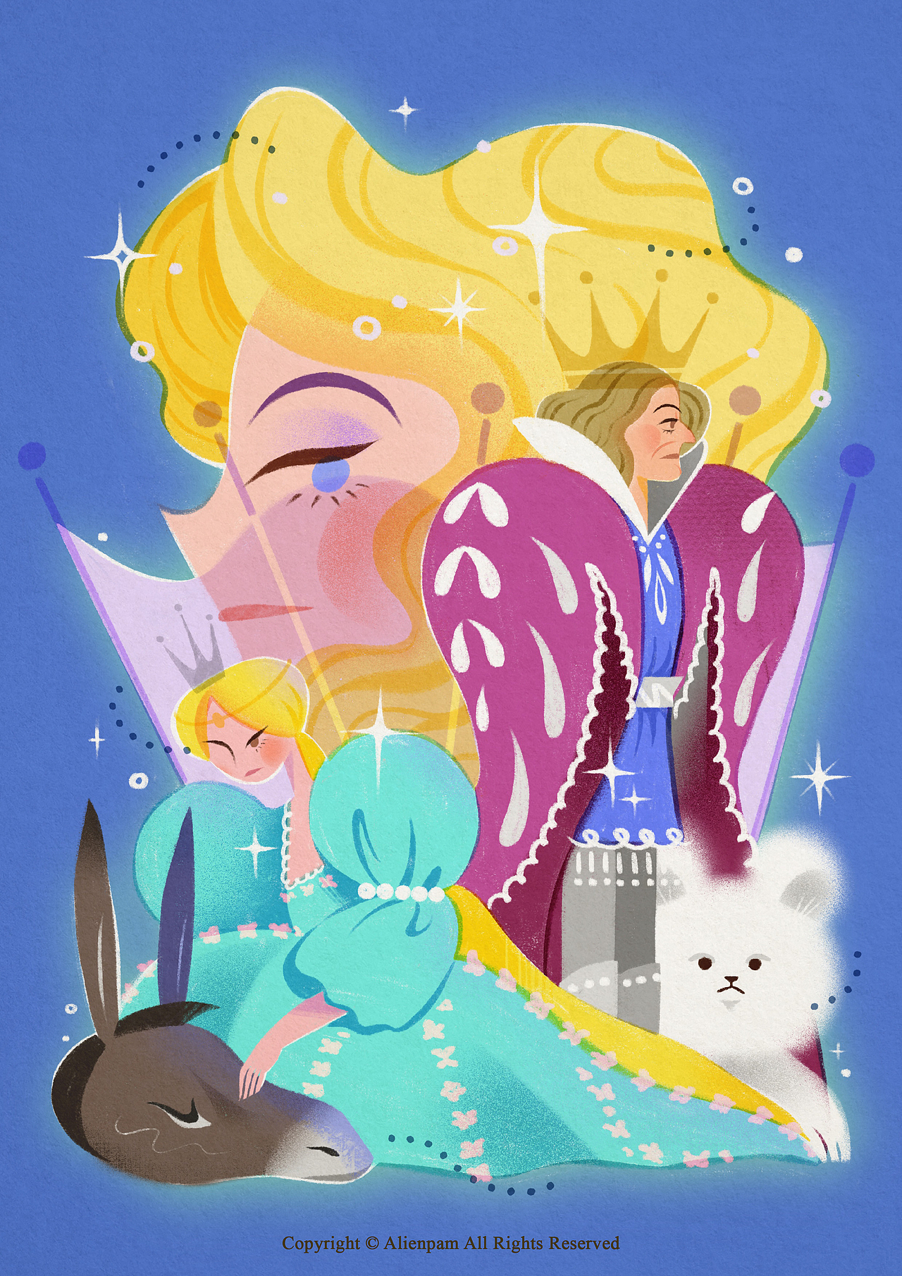 原创插画 | 《驴皮公主》电影海报（图ZMjg5ODU2ODY0） - 艺术插画 - 站酷设计师AlienPam原创素材 - 站酷ZCOOL