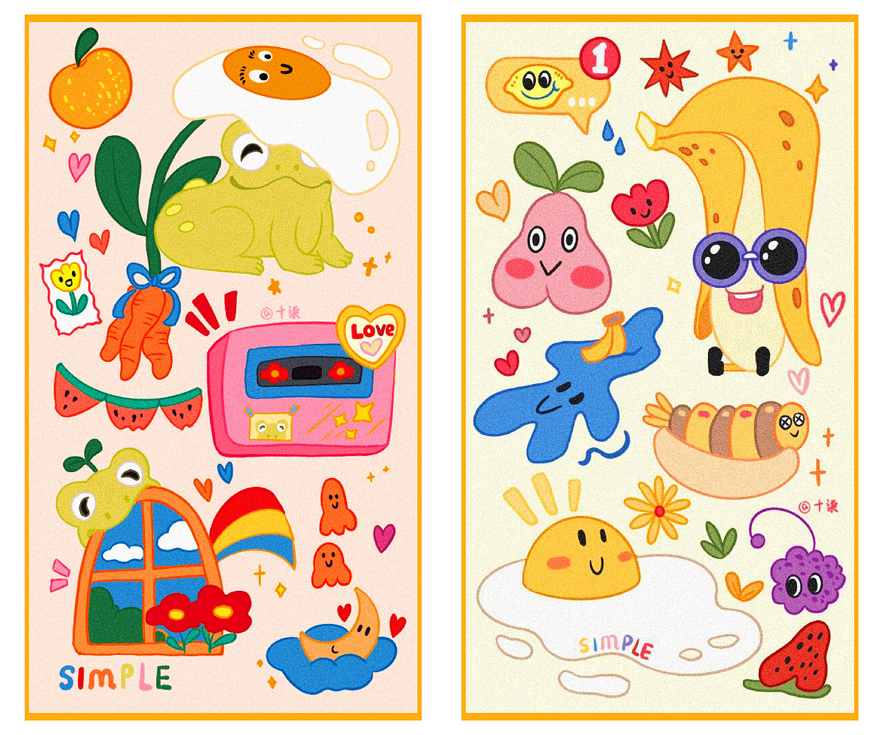 一些奇奇怪怪的小贴纸，小想法（图ZMjc0NDI2MDg0） - 创作习作 - 站酷设计师十柒sev原创素材 - 站酷ZCOOL