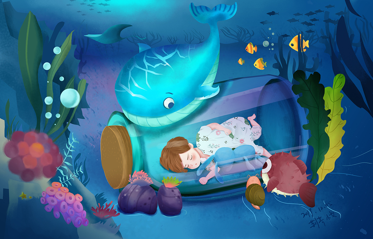 海洋世界儿童插画创作|插画|儿童插画|是阿月呀哈 - 原创作品 - 站酷 (ZCOOL)