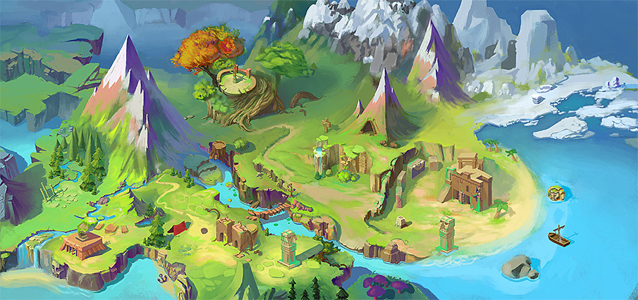 地形规划|插画|游戏原画|大眼狼 - 原创作品 - 站酷 (zcool)