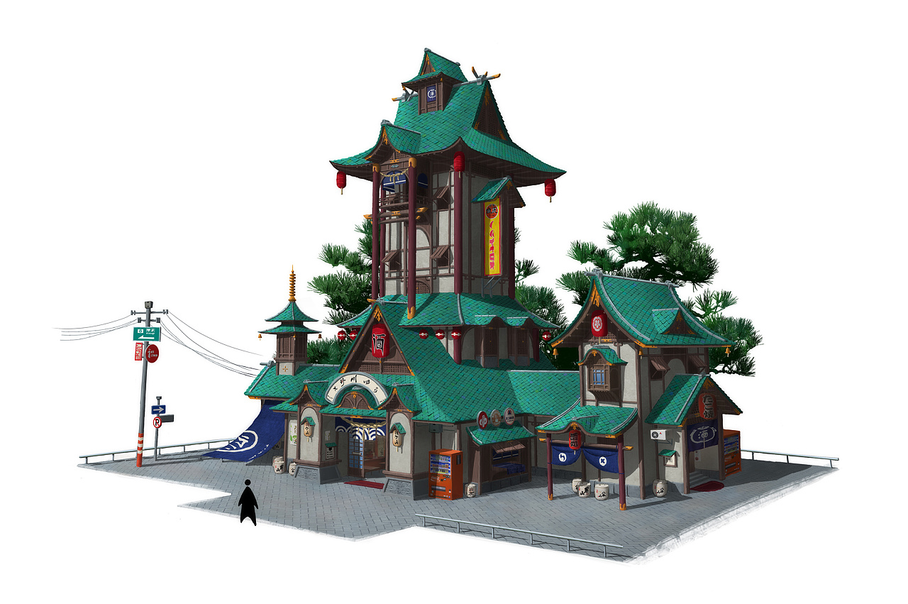 日本场景原画单体设计#02