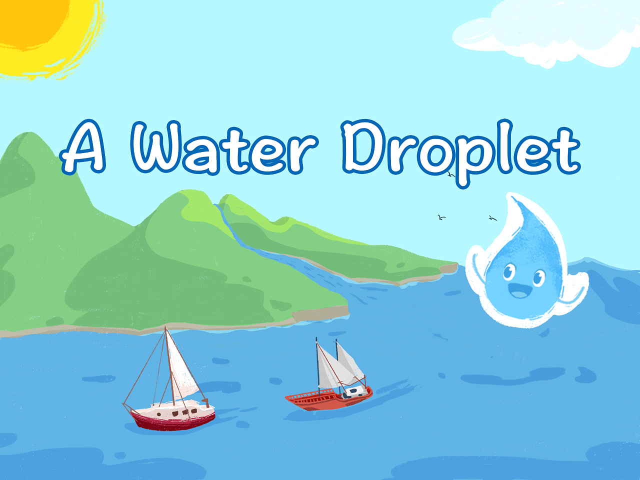 儿童插画绘本-水循环