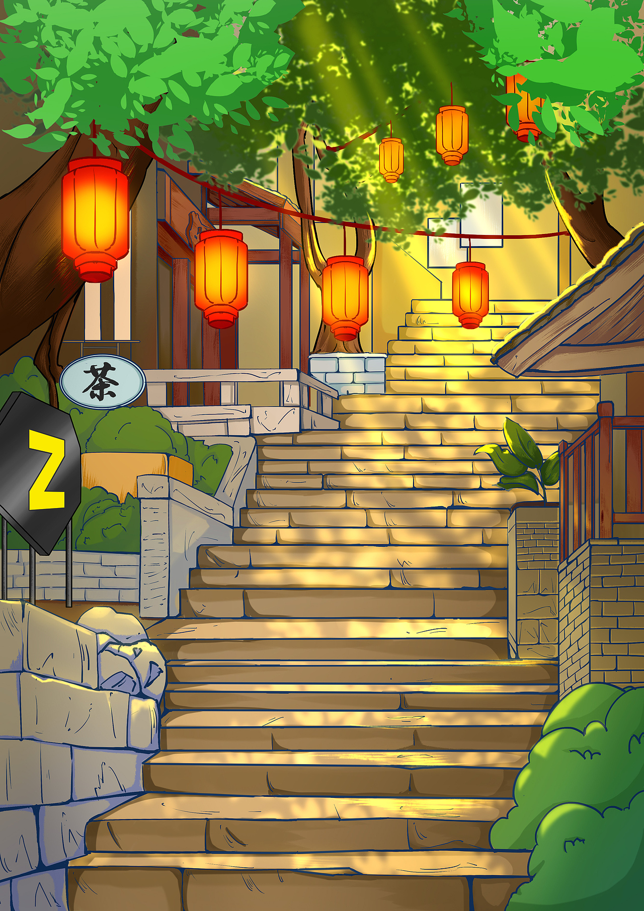 重庆“十八梯”(图ZMzcwMDAwMDQ0) - 艺术插画 - 站酷设计师我叫卜一原创素材 - 站酷ZCOOL