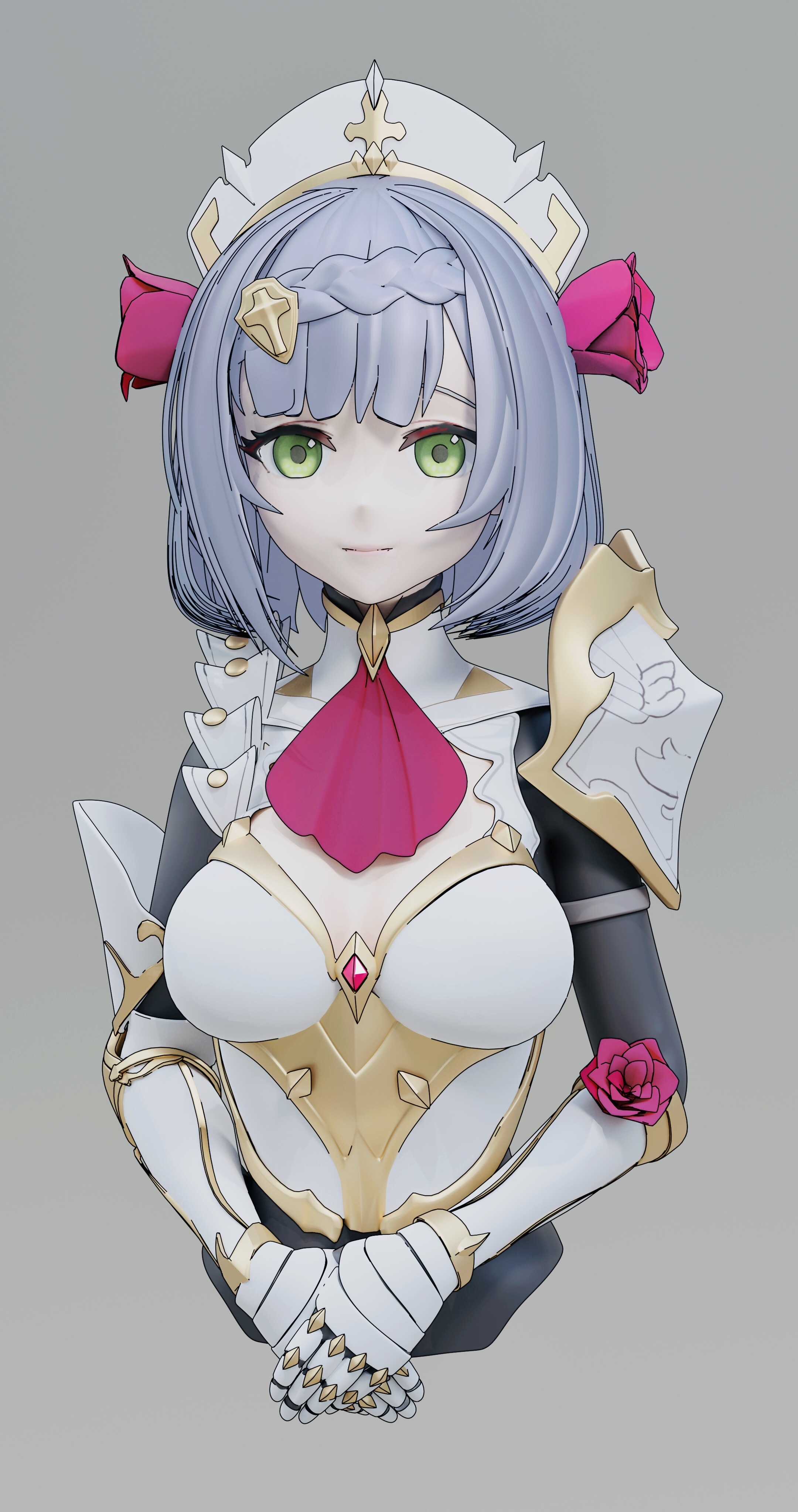 原神-诺艾尔blender建模练习