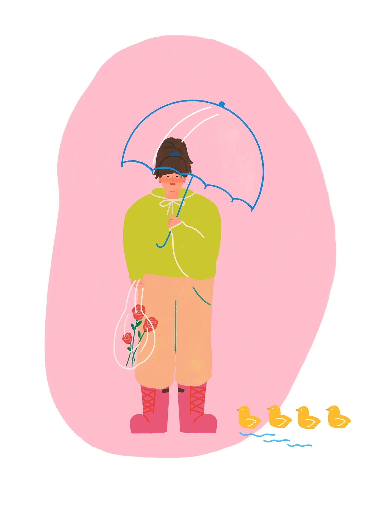下雨天☔️（图ZMjQ0Mjc3NjEy） - 绘本 - 站酷设计师怪力游园原创素材 - 站酷ZCOOL