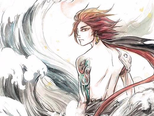 古风插画 给定制款首饰画的古风插画