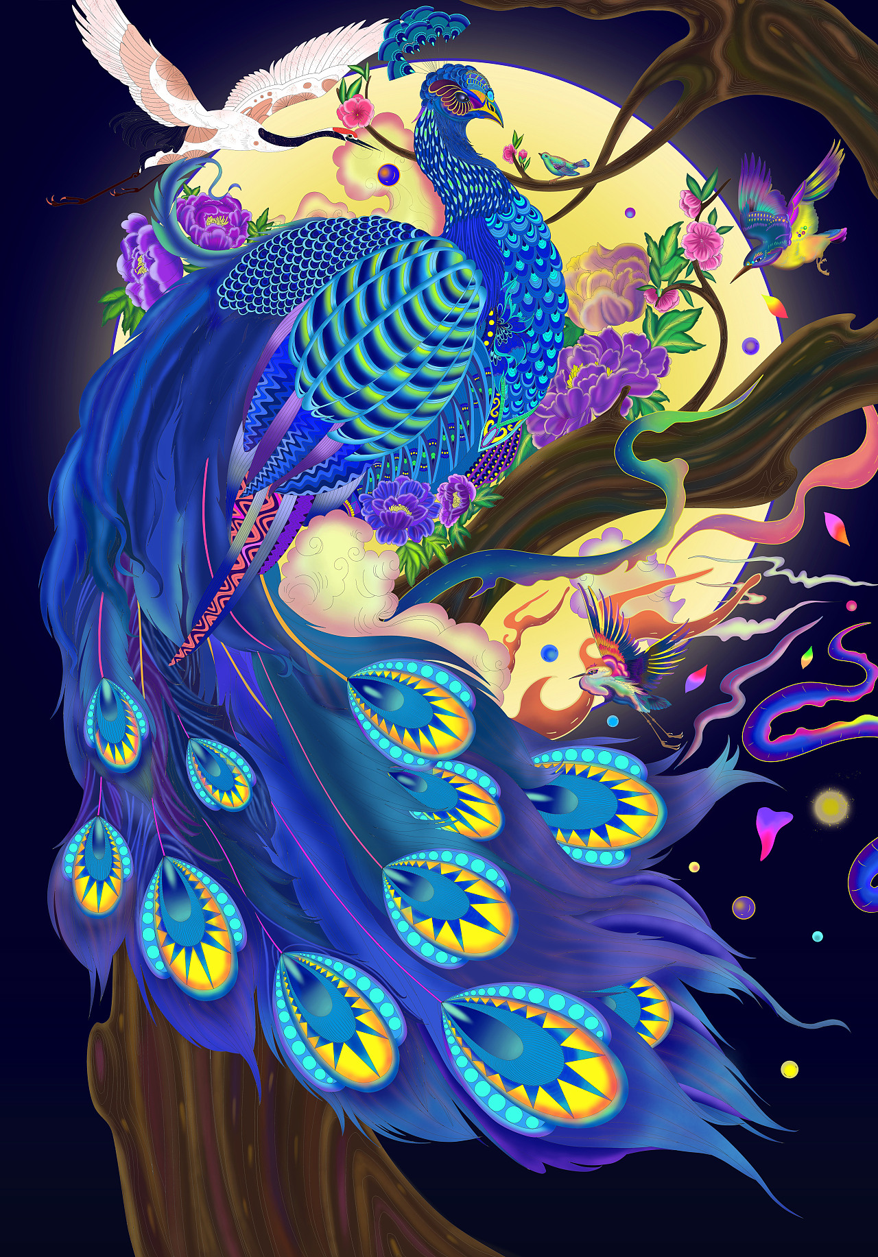 孔雀（Peacock）（图ZMTg5OTM1ODEy） - 绘画 - 站酷设计师聪元炁原创素材 - 站酷ZCOOL