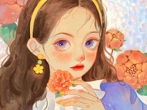 ipad少女插画合集