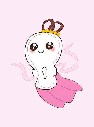 原创卫生巾卡通