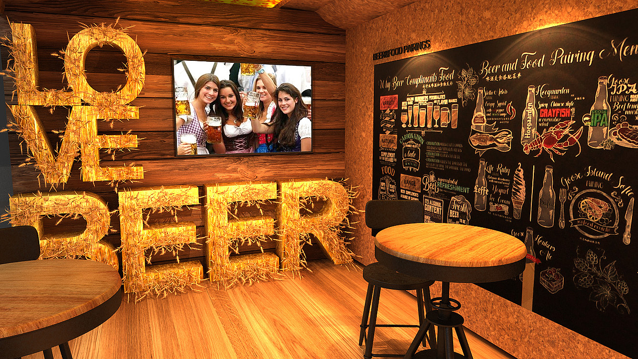 百威互動(dòng)大巴車（圖ZODM1NTY1NjA=） - 其他三維 - 站酷設(shè)計(jì)師danielkou原創(chuàng)素材 - 站酷ZCOOL