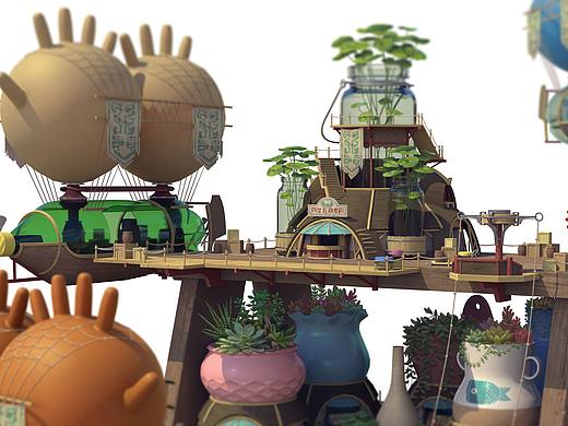 多肉城系列02《克洛格空港》（个人主页-ZMzA4MTI0NzI=） - 概念设定 - 站酷设计师旅行的爬爬原创素材 - 站酷ZCOOL