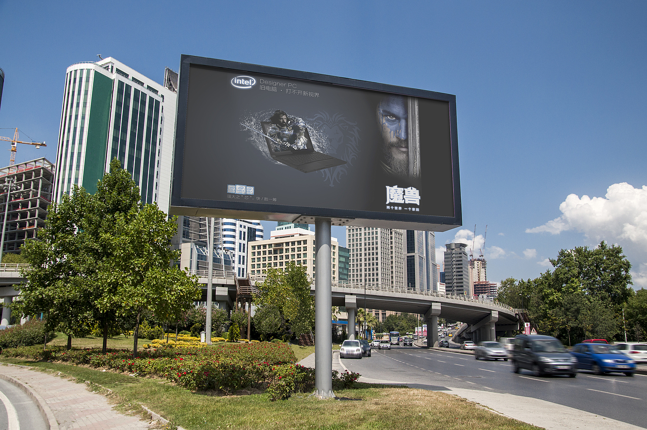 户外路边高炮海报效果展示