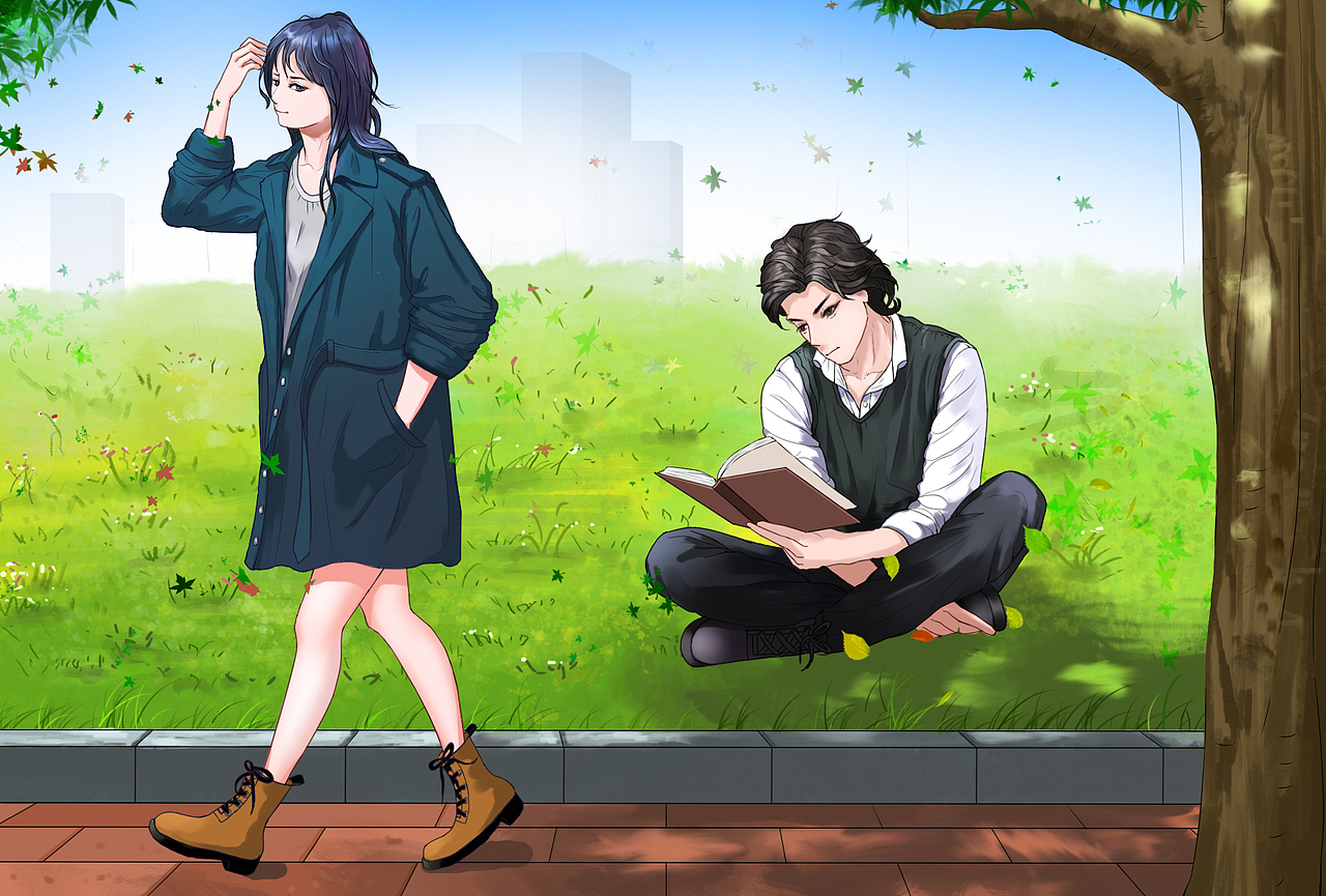 情侣（图ZMTUyMzYzNzA0） - 商业插画 - 站酷设计师杨轶华原创素材 - 站酷ZCOOL