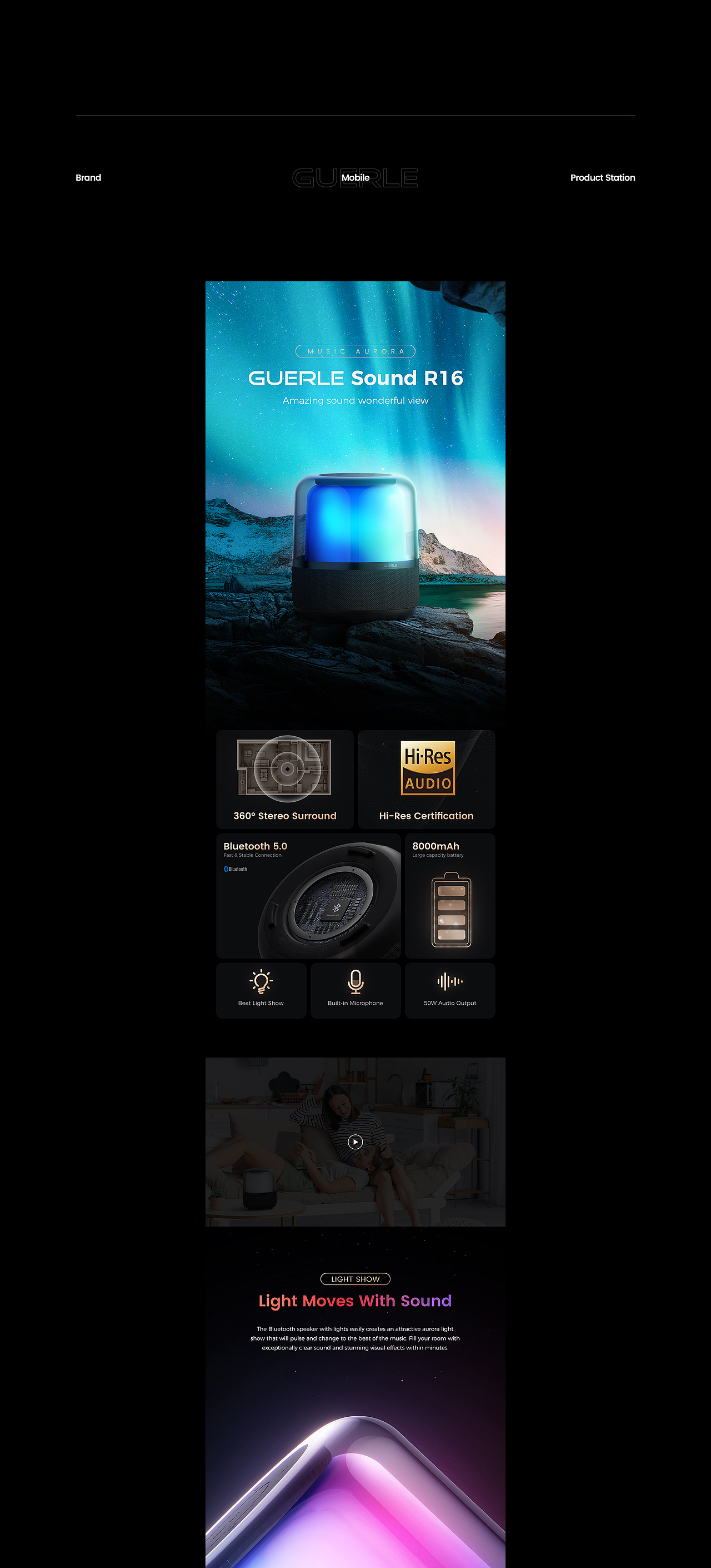 GUERLE Sound 视觉整案（图ZMjkzODc4Mjc2） - 电商 - 站酷设计师Adi_阿迪原创素材 - 站酷ZCOOL