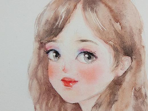 水彩女孩头像系列