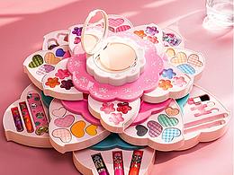 儿童网红化妆品化妆盒详情页 迪士尼花儿朵朵