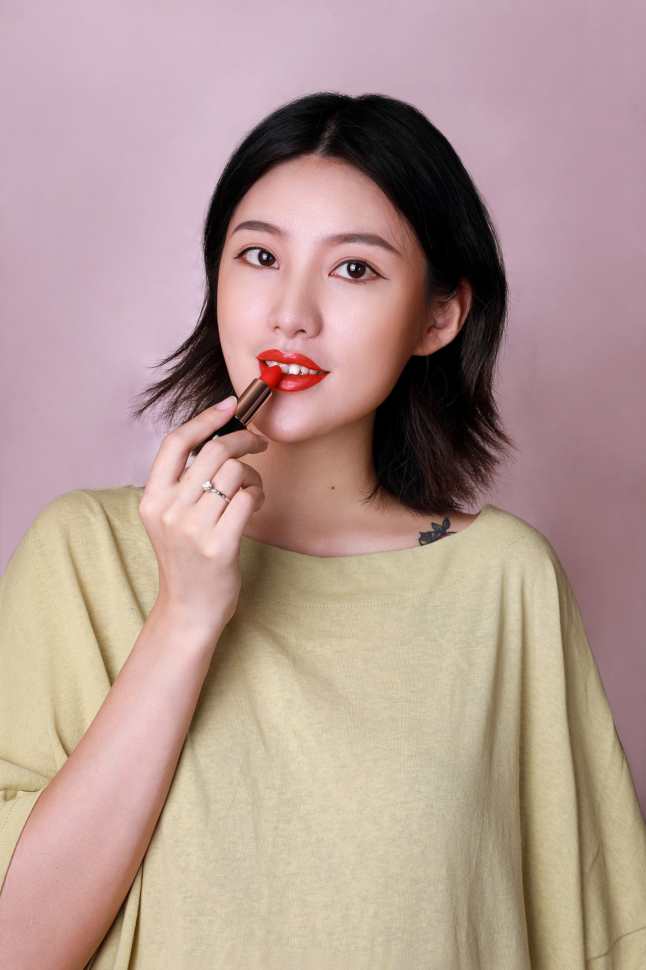 口红试色,人像拍摄