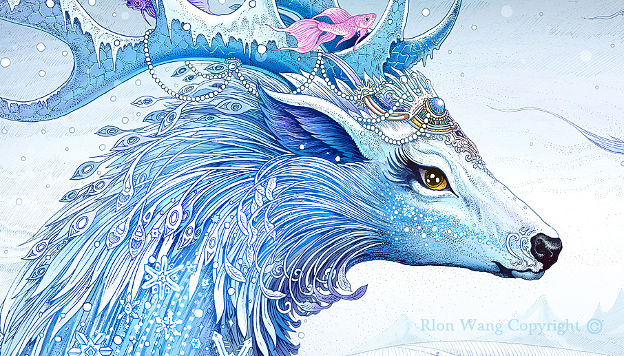 2015.成都麓湖年度插画之《冬鹿篇》（图ZMzkzMzAyMjQ=） - 商业插画 - 站酷设计师Rlon原创素材 - 站酷ZCOOL