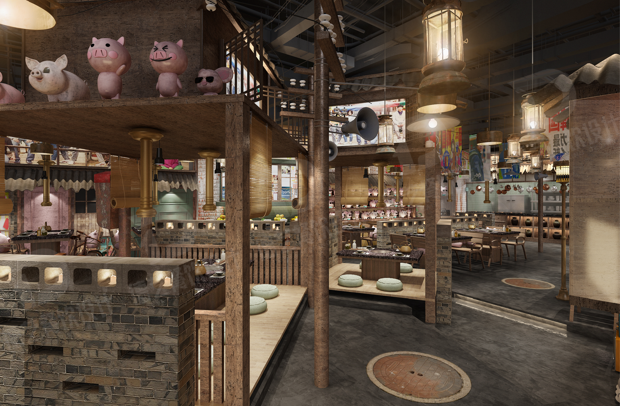 德艺&八色|烤肉品牌如何借力空间设计成为餐饮王炸_德艺餐饮设计-站酷