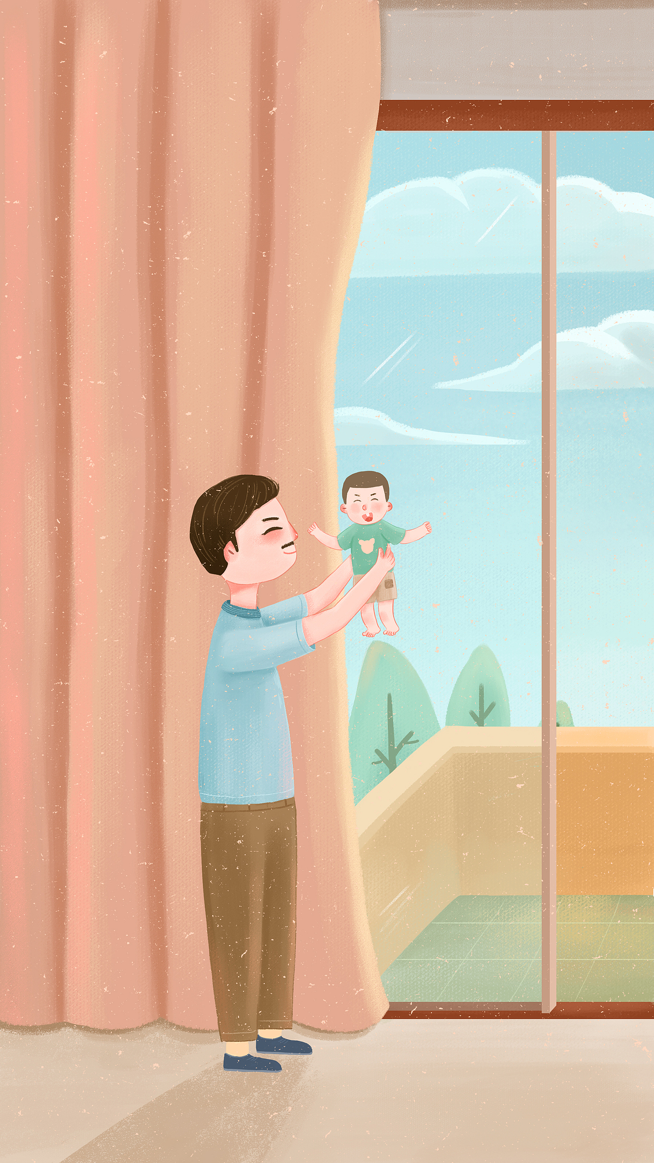 父爱（图ZMjE2NzI2Mzg0） - 商业插画 - 站酷设计师周老邪原创素材 - 站酷ZCOOL