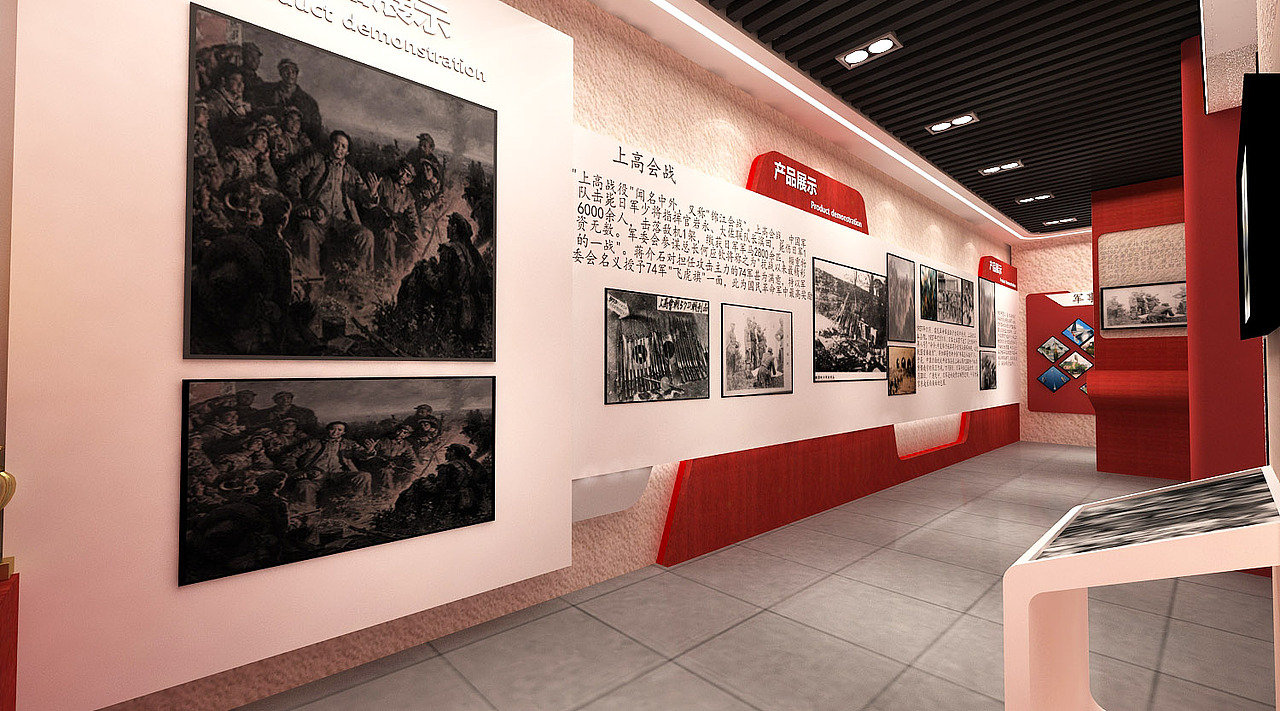 国防教育馆展示展览设计3D效果图（图ZMjA2ODMyNjgw） - 场景 - 站酷设计师3D设计师NG男原创素材 - 站酷ZCOOL