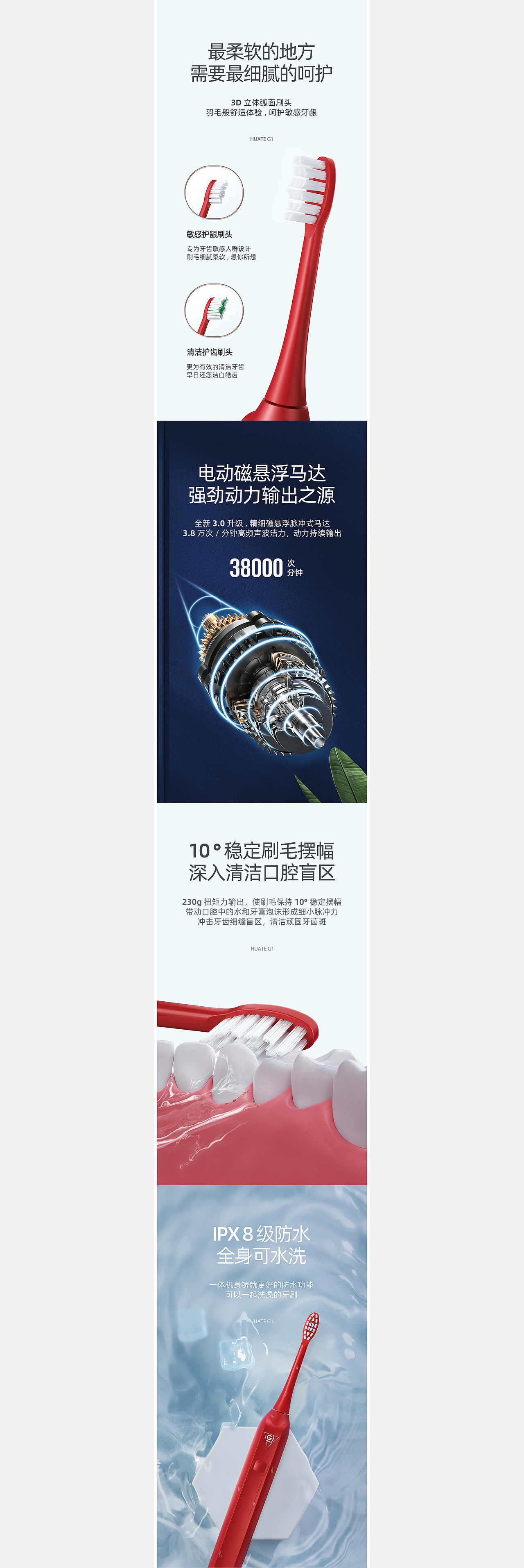 强生血糖仪/花特电动牙刷/电商详情页（图ZMjI1MjIwOTg4） - 电商 - 站酷设计师潜云品牌咨询原创素材 - 站酷ZCOOL
