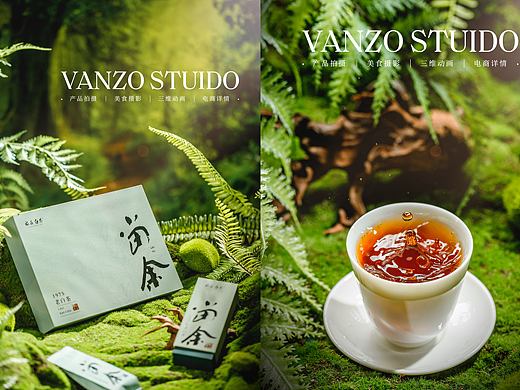 梵作视觉 | 森系茶叶拍摄产品摄影森林福鼎老白茶