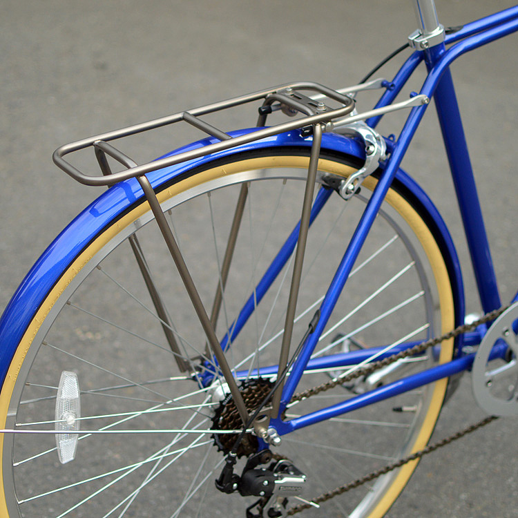 宝蓝色复古休闲公路自行车