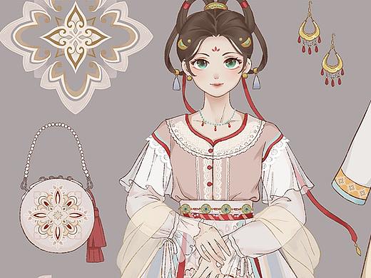 敦煌神鹿主题lolita饼图