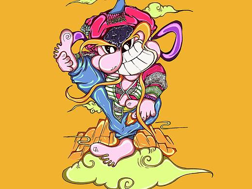 基诺族四神插画设计