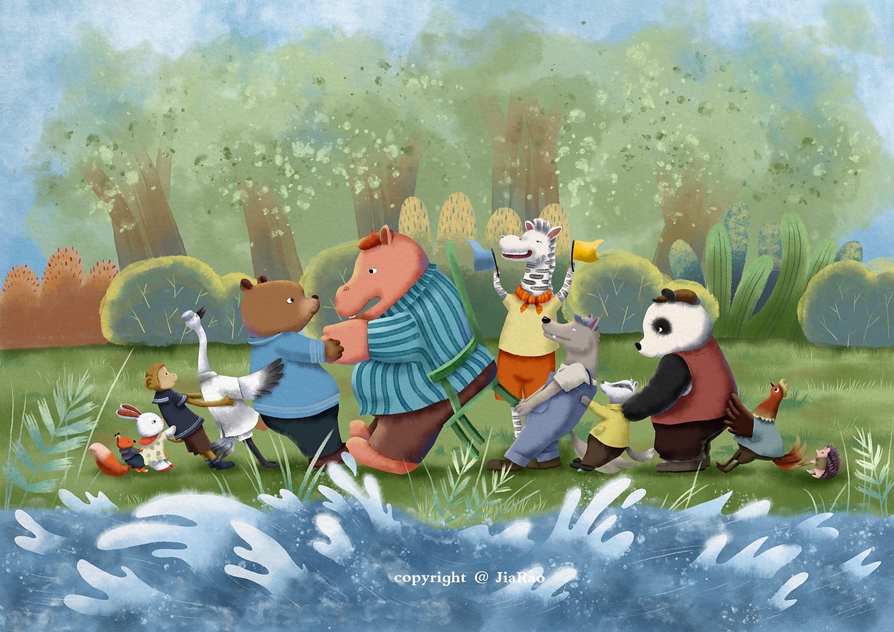 儿童故事配图 河马的故事
