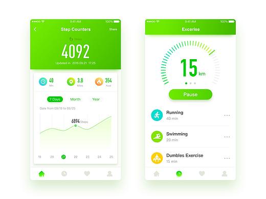 健康数据统计运动APP