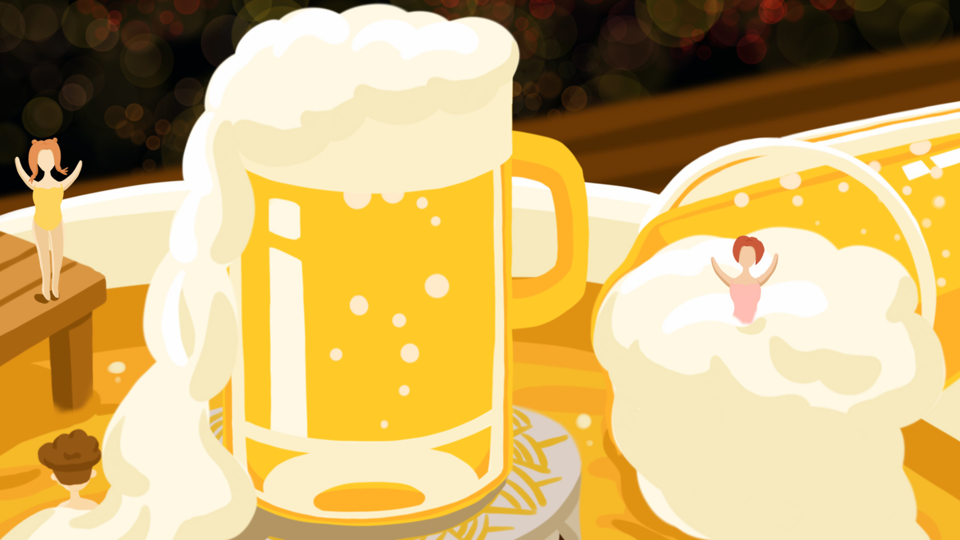 涂鸦风格小人王国系列啤酒节的狂欢|插画|涂鸦/潮流|狐狸小盆友