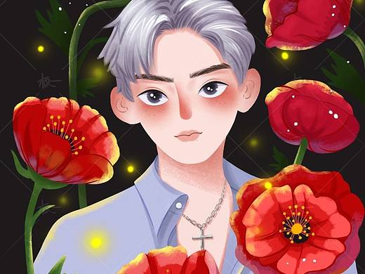 原创插画|花与少年（个人主页-ZNjI4OTE2ODQ=） - 商业插画 - 站酷设计师权一原创素材 - 站酷ZCOOL