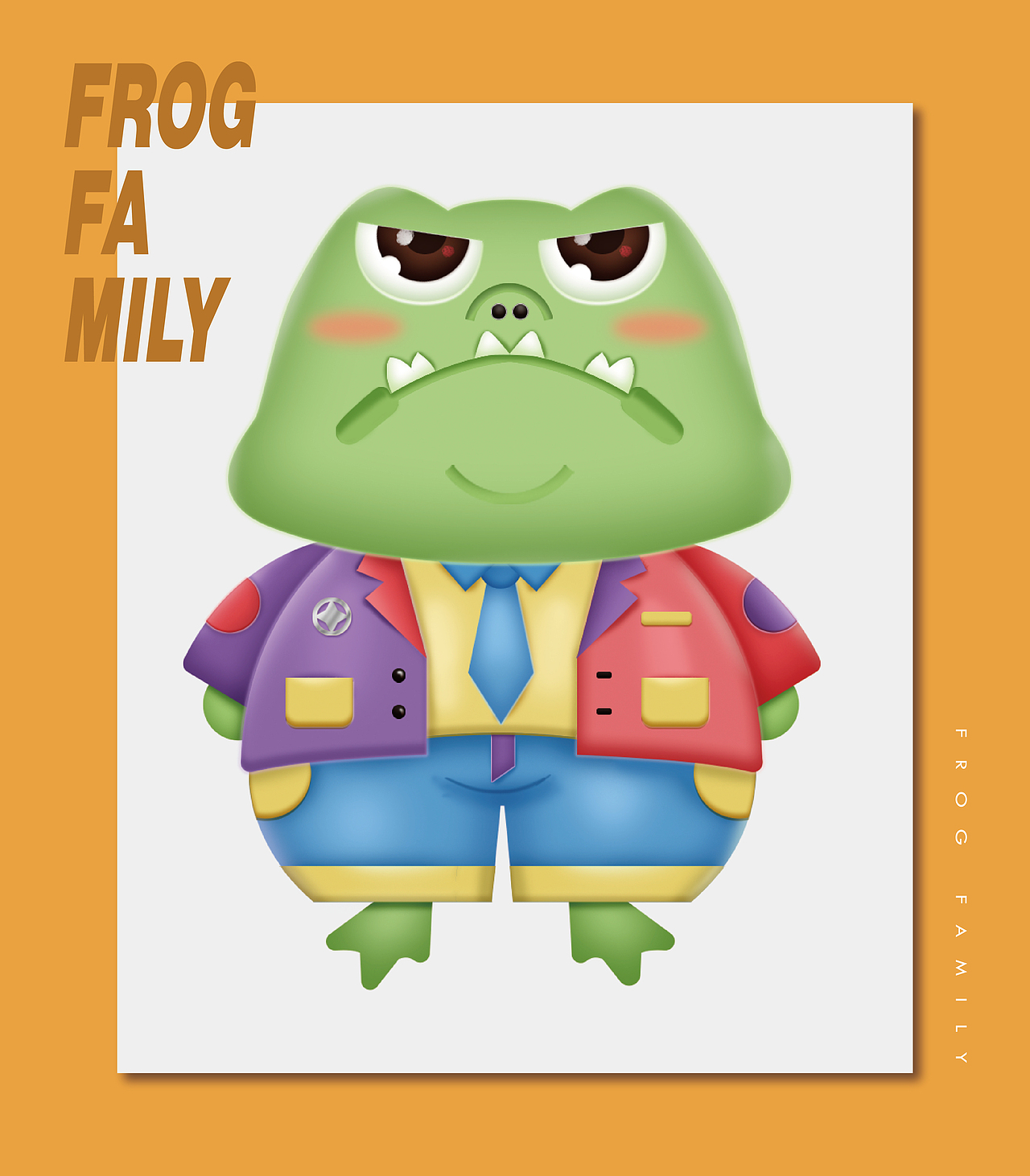 青蛙家族IP形象（图ZMjA2NDA3NTA4） - 商业插画 - 站酷设计师欣大原创素材 - 站酷ZCOOL