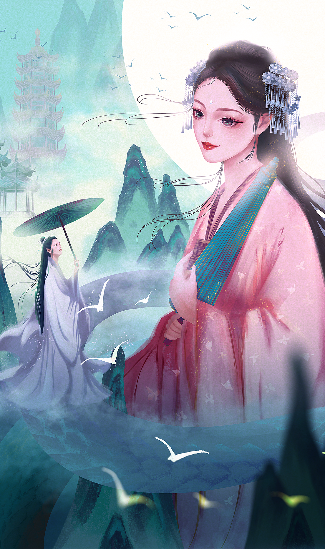 白蛇青蛇|插画|商业插画|_桑枝 - 原创作品 - 站酷 (zcool)