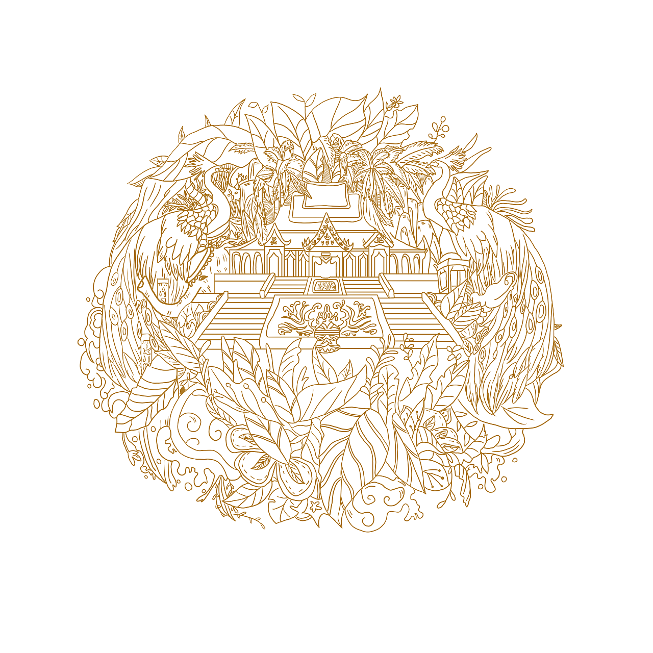 原创 西双版纳茶叶 包装元素|插画|商业插画|今天叫turbo - 原创作品